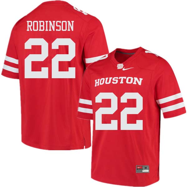 Men #22 Austin Robinson Houston Cougars College Football Jerseys Sale-Red - Click Image to Close